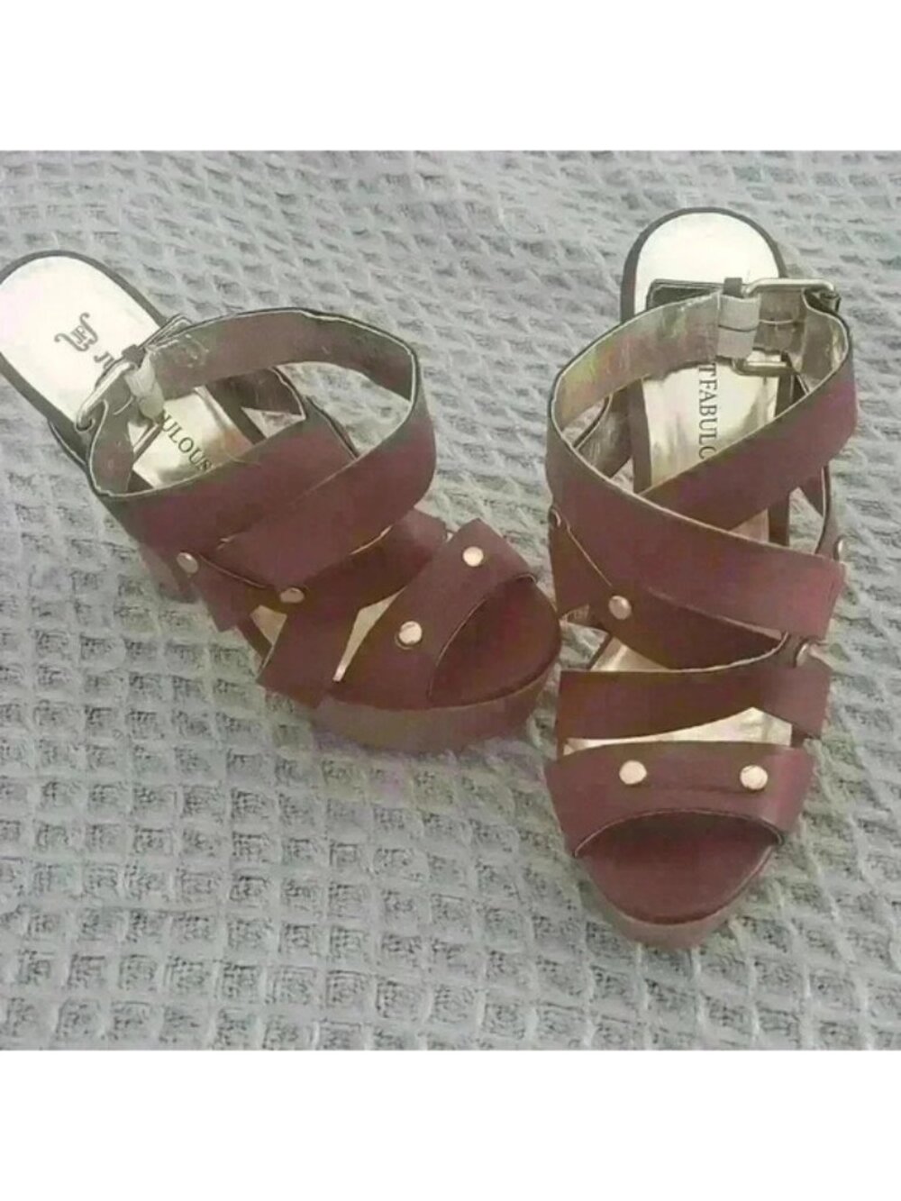 Brown Just Fabulous Heels Sz 6